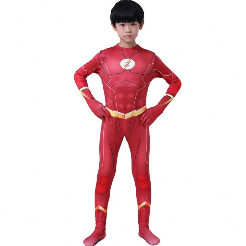 Coole volwassenen Kids Boys Comic Fantasia Superhero Halloween Carnival Party Outfit Cosplay The Flash Man Children \\'s Costumes Suite