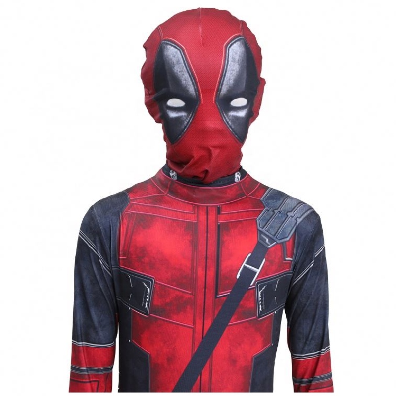 Jongens coole films anime superheld Halloween kerstfeest geschenken cosplay Dead Pool Children \\ 's kostuums met hoofddeksels zwaarden wapens