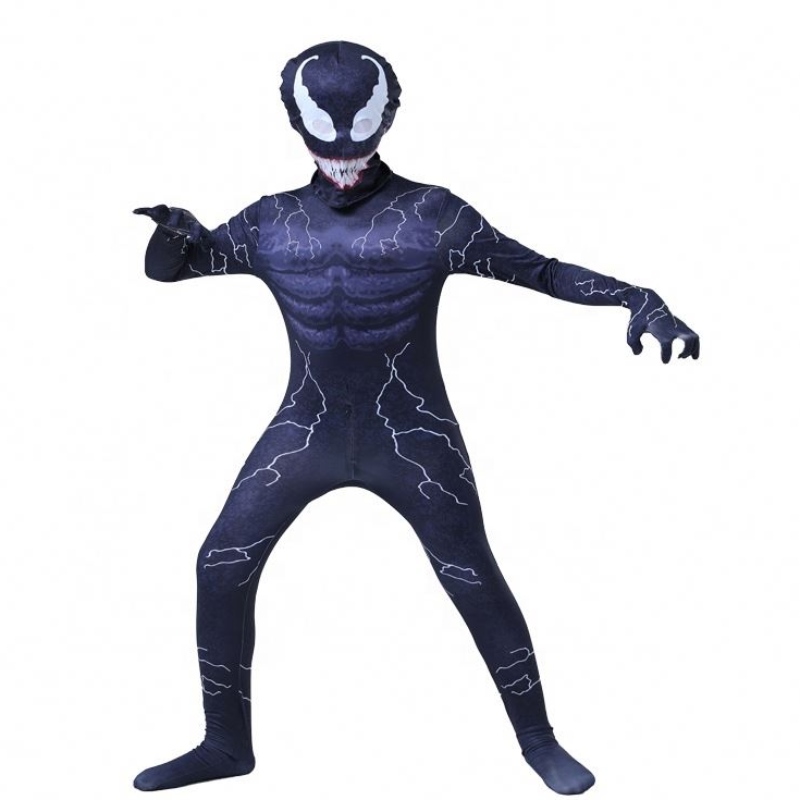 Nieuwste Peter Eddie Fancy Muscle Bodysuit Boys Superhero Jumpsuit Spiderman Halloween Venom Cosplay Children \\'s Costumes