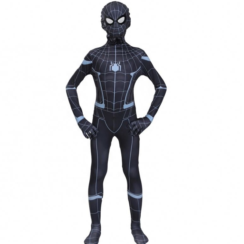 Geweldige Shadow Spider Mask TV&film Avenger Halloween Cosplay Kleding voor kinderen&ADULTS SUPERHERO ZWART Spiderman Kostuumpak