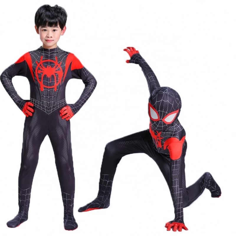 Superhero Black Zentai Suit voor Halloween TV&movie Cosplay Black Spider Man Kostuum voor kinderen&ADULTS