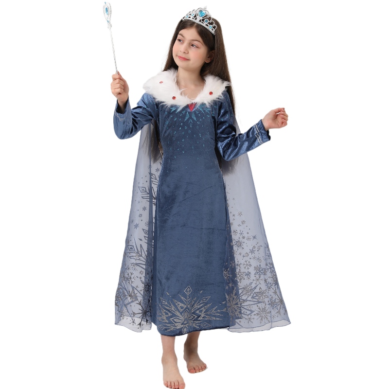 Children 's Halloween kostuums prinses jurk carnaval jurk koningin cape ellsa jurk