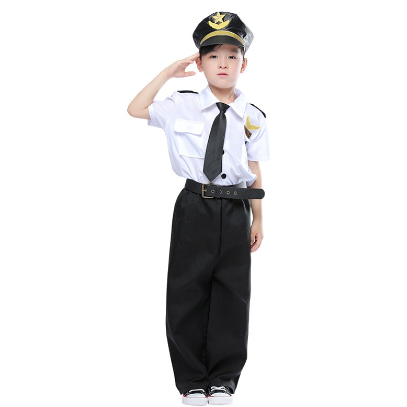 Kleed Deluxe Children Pilot Costume Set Young Captain Role Play Pak