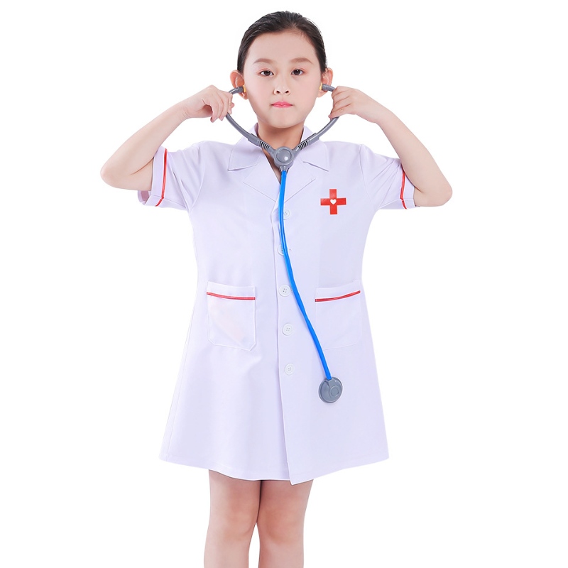 Kids Doctor Costume verkleed Toddler Girl Halloween -kostuumrolset en accessoires