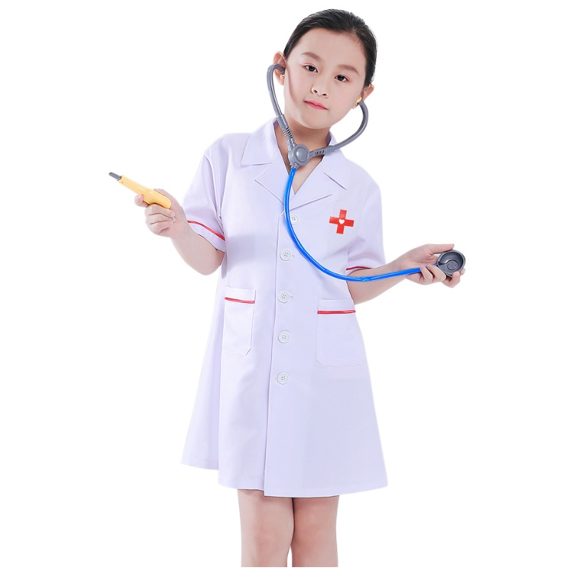 Kids Doctor Costume verkleed Toddler Girl Halloween -kostuumrolset en accessoires