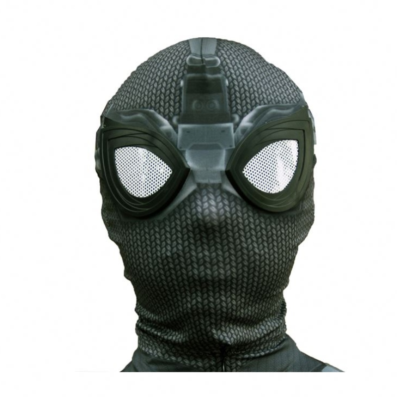 Nieuwe stijl Black Superhero Zentai Suit voor Halloween TV&movie Cosplay Black Spider Man Kostuum met gezichtsmasker voor kinderen&ADULTS