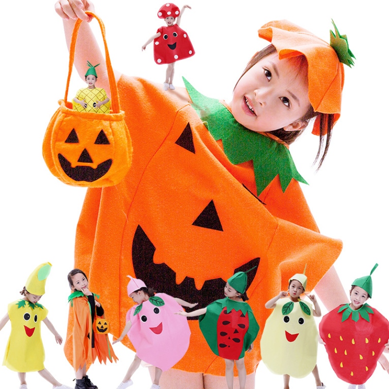 Groothandel schattig baby kinderen fruit cosplay kostuum kinderen fruitgroenten podium Performance pak