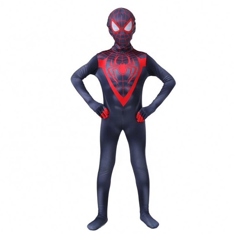 Nieuwe stijl Hot Sale Halloween Black&red for Boys Child TV&movie Superhero Cosplay Factory Direct Spider Man Jumpsuit kostuums