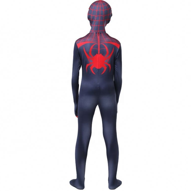 Nieuw design Halloween Carnival Spiderman No Way Home Cosplay Black Zentai Jumpsuit Spiderman kostuum voor kinderen met gezichtsmasker