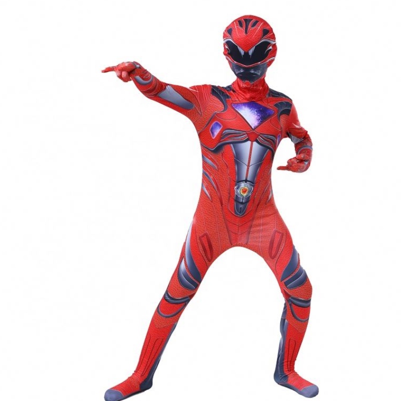 Meerdere kleuren Five Beast Jumpsuit Halloween Carnival Party Cosplay Power Ranger kostuum voor kinderen jongens