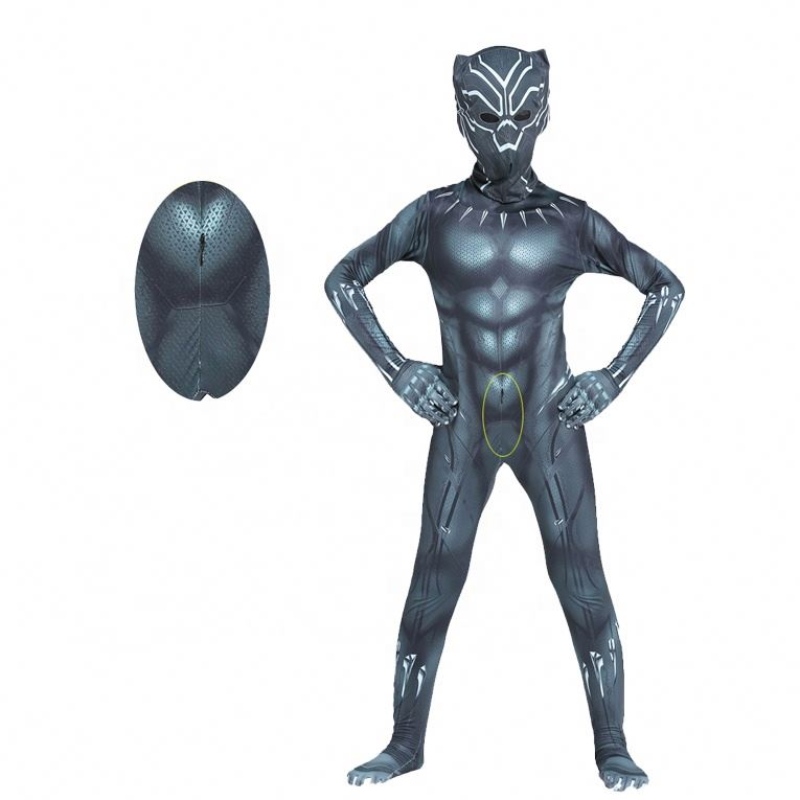 Hot Marvel Africa Halloween Wakanda Forever Zentai Suit voor kinderen&adults Fantastic Black Panther vier kostuum