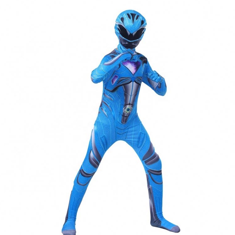 Hoogwaardige tv&movie volwassen kostuums Halloween Party Cosplay Five Beast Power Ranger Zentai Suit voor kinderen