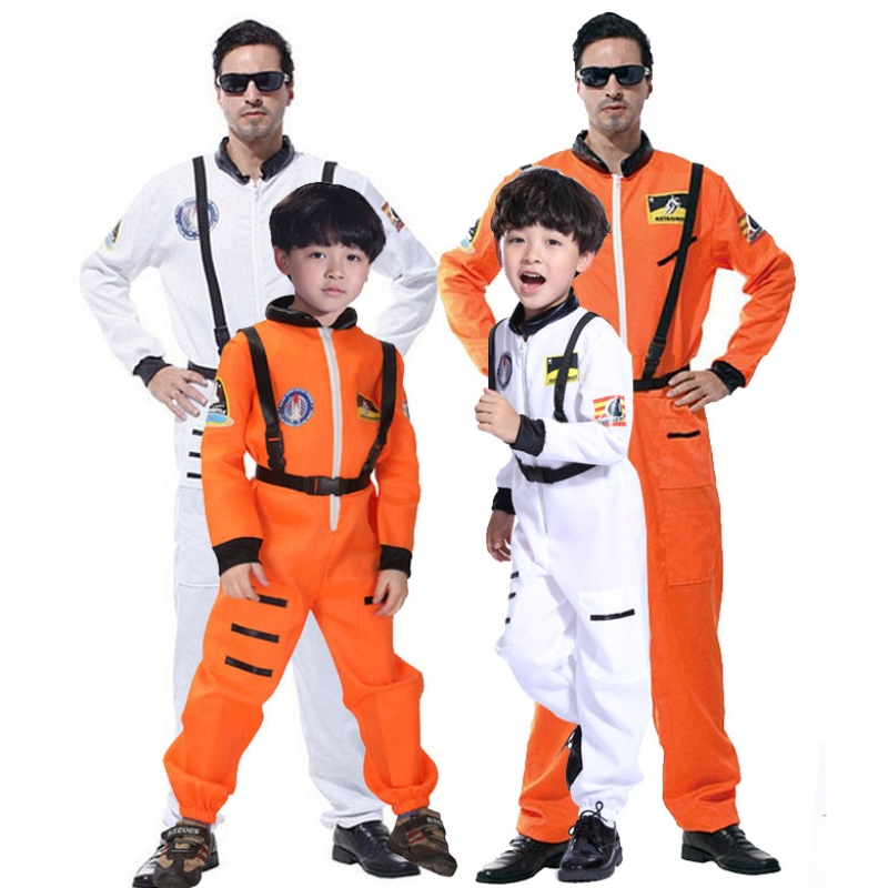 Halloween kostuum kinderen volwassen mannen en vrouwen cosplay show ruimtevaartpak astronauten kostuum pilootkostuum