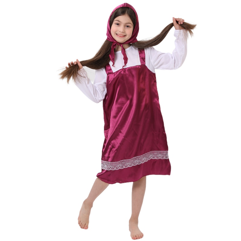 Kinderen Fancy Fairy Tale personage Cosplay Masa kostuum Roodkap Kostuums