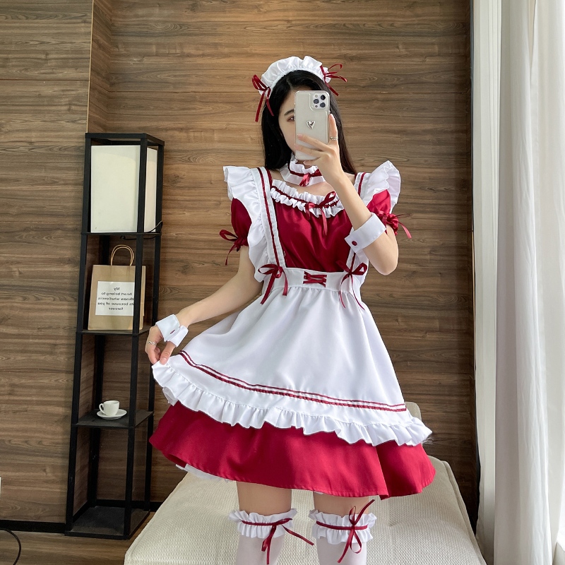 French meid schort lolita fancy jurk cosplay kostuum meid jurken Halloween Maid Outfit (S-5XL)