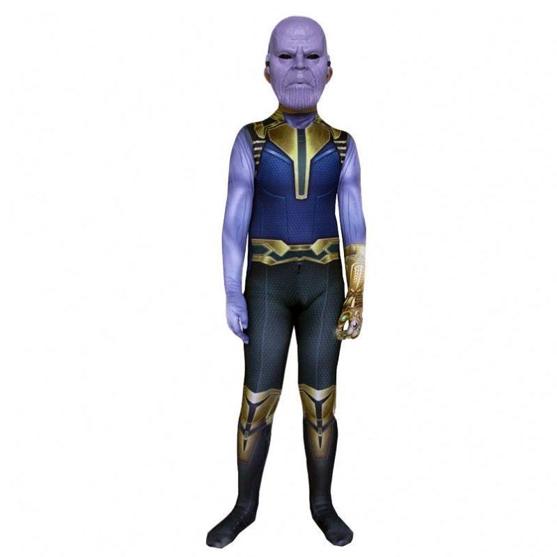 Infinity War Avenger strakke jumpsuit bodysuit Halloween Kids&men devil film film Cosplay fabrieksvoorziening thanos kostuum met masker