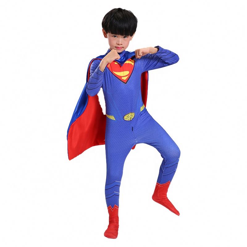 TV&movie actie figuur Halloween cosplay jumpsuit anime panteert de Super Man -kostuums met mantel