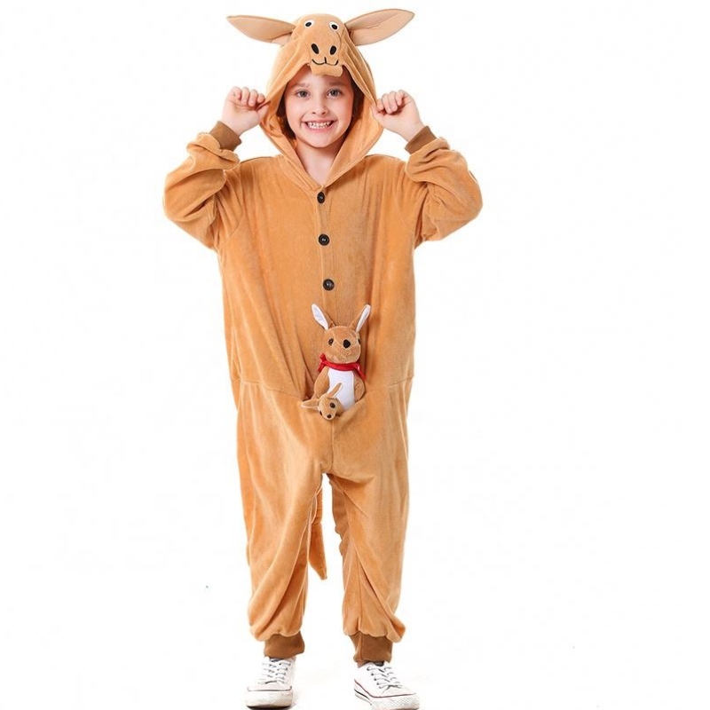 Children 's Day Cosplay baby ouder-kind dierenjurk kinderen \\' s cooded kangaroo mascotte kostuum