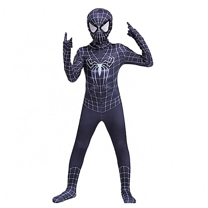 Cool Fancy Black Halloween Cloths for Kids&adults TV&film Superhero Cosplay Factory Traje Spider Man kostuumpak