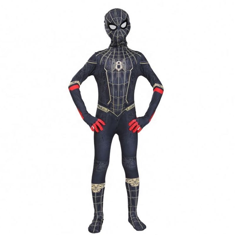 Fancy Jumpsuit volwassen en kinderen Halloween Cosplay Bodysuit Red Black Spandex 3D Gedrukte kleding Spider Man Spiderman kostuum