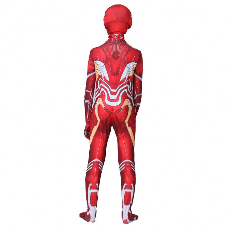 Aangepaste klassieke Halloween cos ouder kinderen spierpantser ontwerp 3D print avenger jumpsuit ijzer kostuumpak voor mannen kinderen