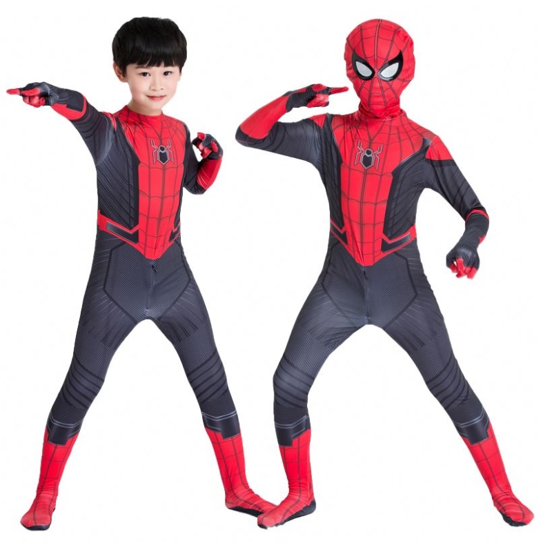 2022 Amazon Hot Sale groothandel klassieke stijl beste prijs cartoon rode zwarte kleding figura de accion anime kinderen spiderman kostuum