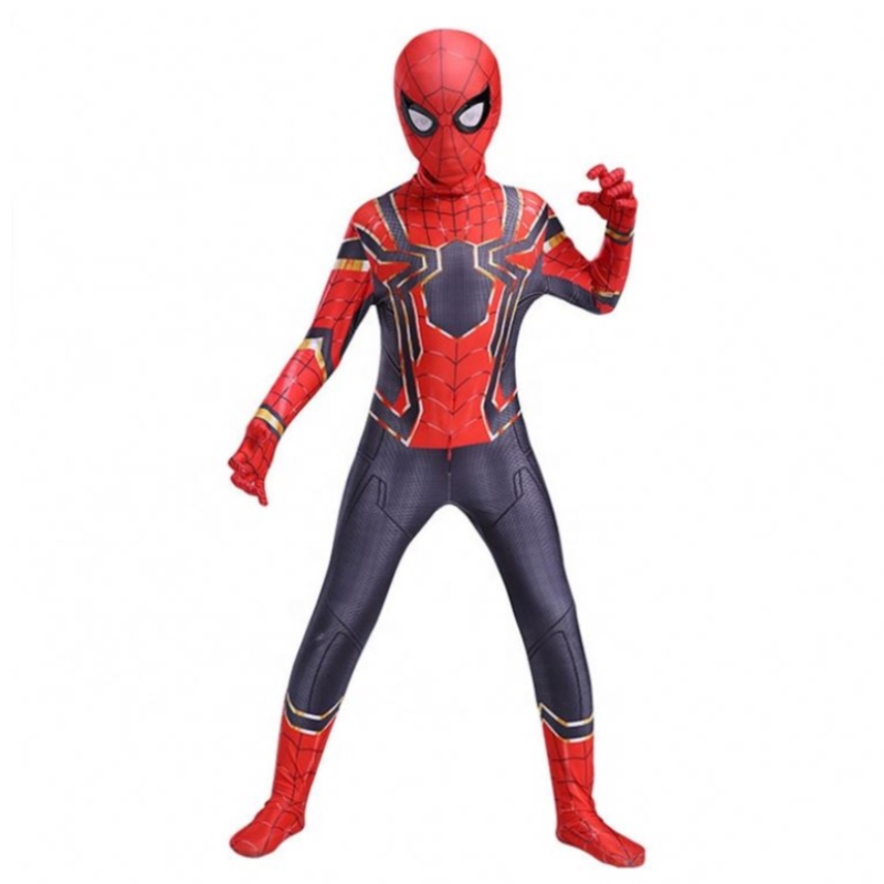 Red Spiderman jumpsuit cosplay kostuum voor kinderen kleding sets Spider Man -pak