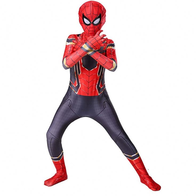 TV&Movie Cosplay Kostuum Zentai Spiderman Superhero Bodysuit Spandex Suit voor kinderen op maat gemaakt