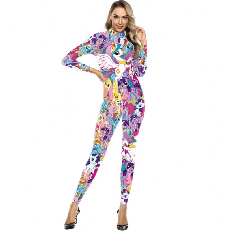 Tik tok schattig verschillende stijl eenhoorn eenhoorn poly 3D print kleding voor vrouwen Xmas Halloween feest jumpsuit anime cosplay kostuum