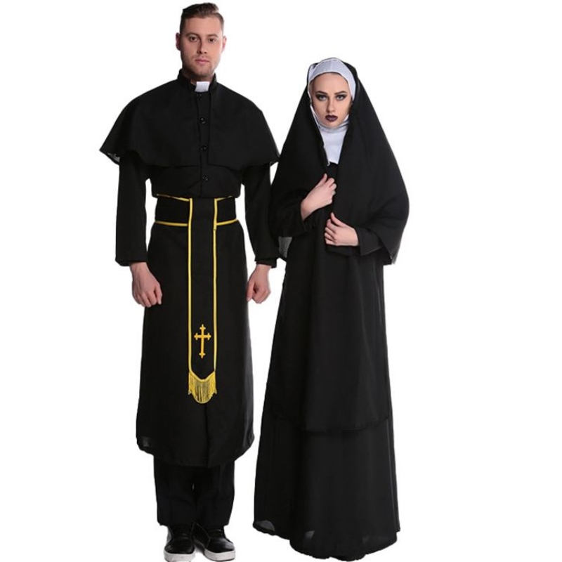 Halloween kostuum volwassen Jezus Christus mannelijke zendeling administratieve jurk Maria Priest Nun gewaden cosplay kostuum