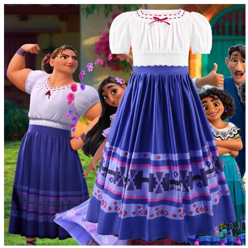 Baige kinderen chique meisjes luisa film kostuums prinses jurk Halloween cosplay carnaval kostuum kinderen encanto jurk