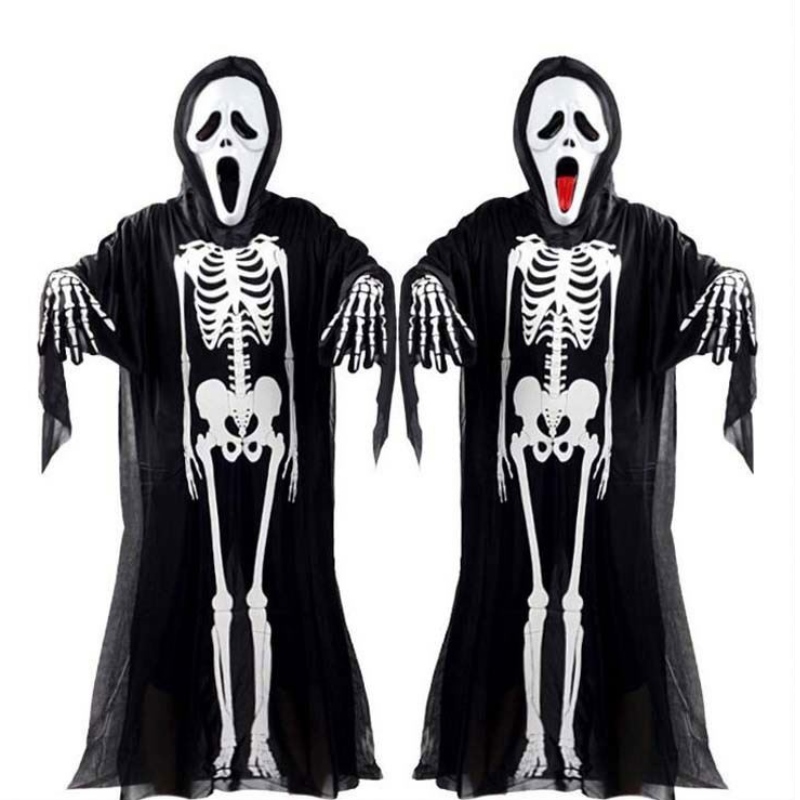 Feestviering maskerade cosplay Halloween kostuum spook kleding mensen skelet kleding schedel kleding