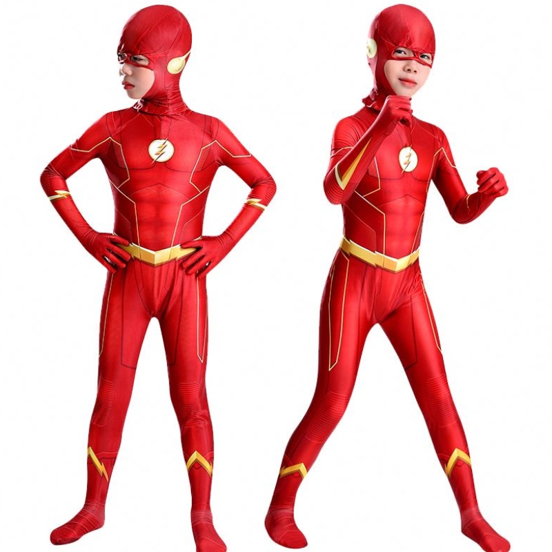 Kinderen Kostuum Halloween Carnival Costume Factory Hot Sale Flash Cosplay Bodysuit