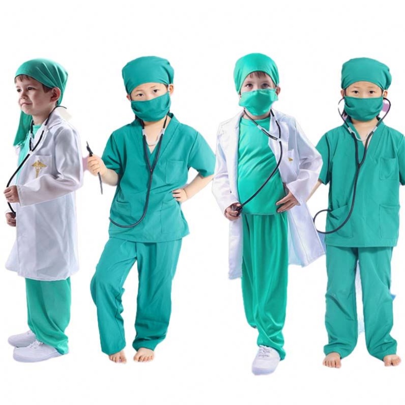 Themafeest Masquerade Show Role Play Professional Doctor Nurse Child Doctor Costume HCBC-004