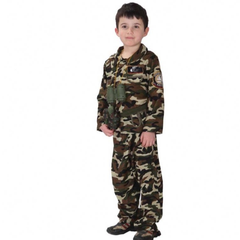 Jongens soldaat kostuum militair uniform pak kinder leger kostuum hcbc-010