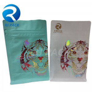 Pocket Zipper platte bodemzakken met UV -stempel