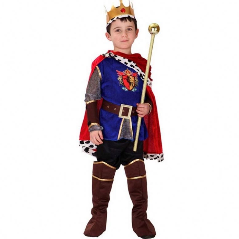 Halloween Party Fancy Dress Up Knight Carnival Warrior Prince King Costume For Boys HCBC-021