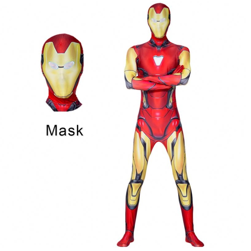 Halloween Ironman -kostuum met volwassen kinderen eindspel Superheroes kinderen jumpsuit kostuum volwassen kindercarnavalfeest