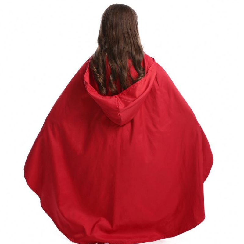 Halloween Purim dames meisje klassiek klein rooddraaiende kap kostuum jurk cape fantasy fancy jurk