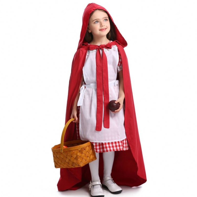 Halloween Purim dames meisje klassiek klein rooddraaiende kap kostuum jurk cape fantasy fancy jurk