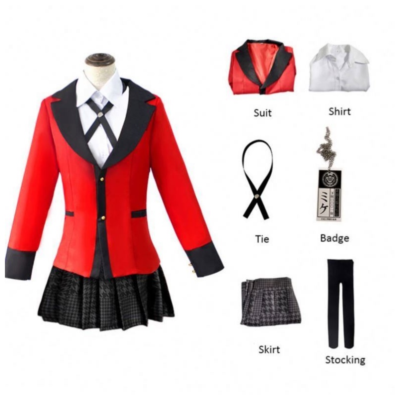 nime kakegurui cosplay figuur yomotsuki runa cosplay kostuum jas jk school meisjes uniform hoodie Halloween jurk voor vrouwen