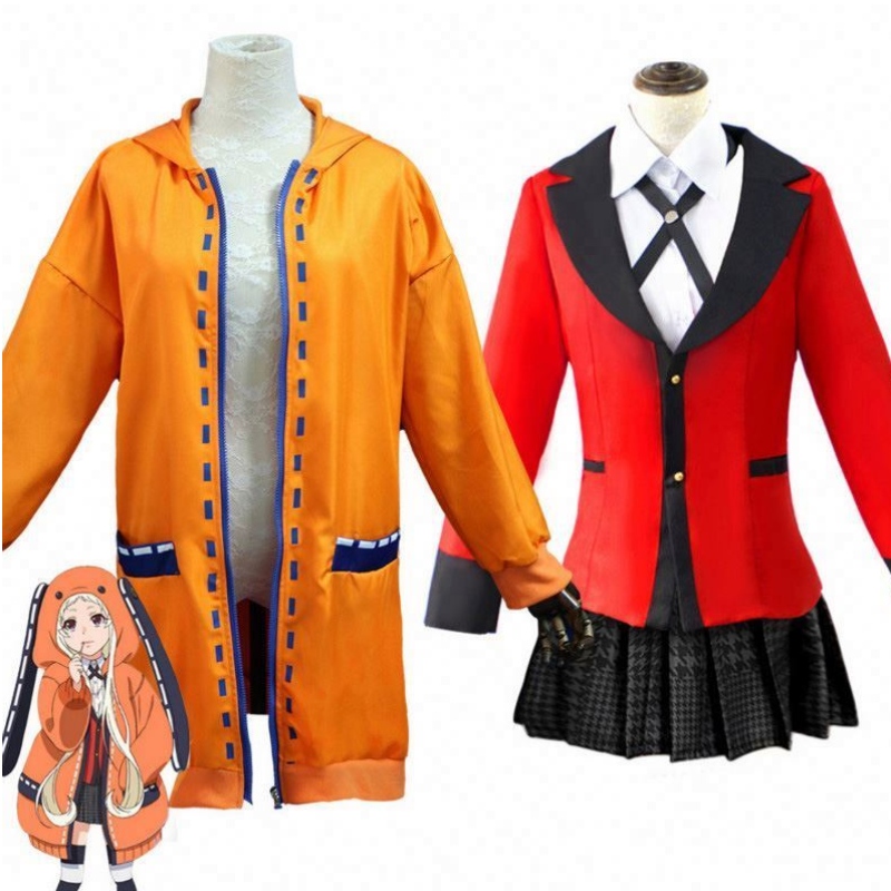 nime kakegurui cosplay figuur yomotsuki runa cosplay kostuum jas jk school meisjes uniform hoodie Halloween jurk voor vrouwen