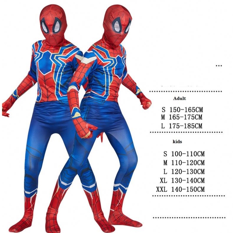 Kinderkostuum compatibel superheld kostuum -zakken kinderen Halloween cosplay kostuums 3D -stijl Spiderman Suit voor kinderen