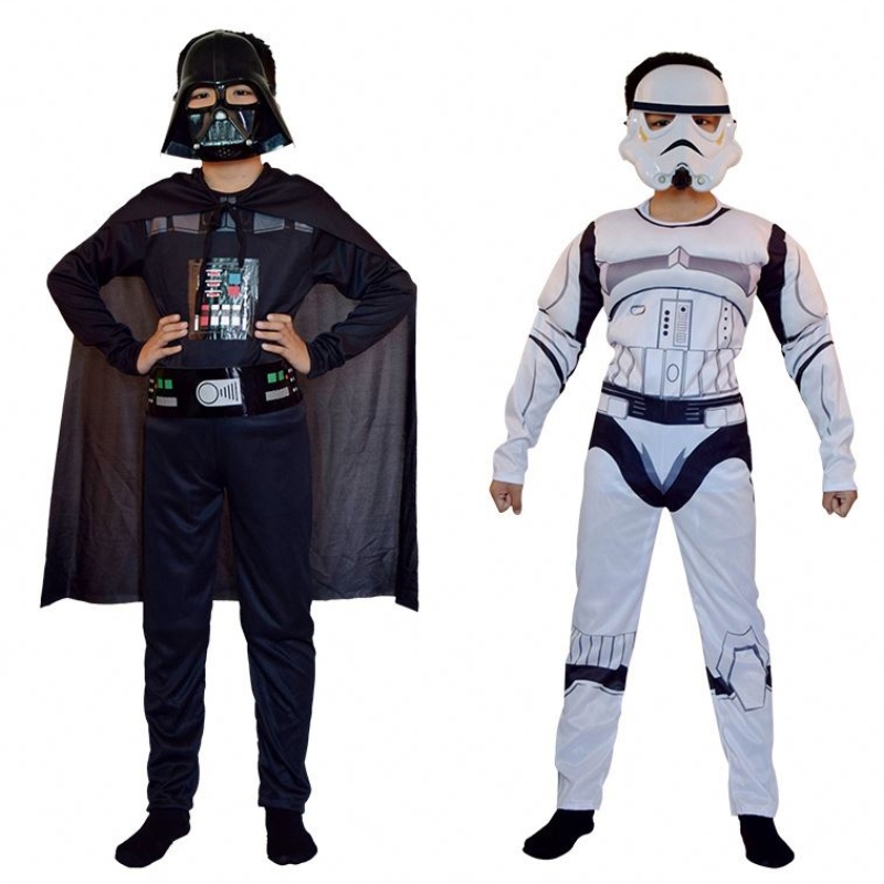 Trooper skywalker cosplay kostuum kinderen jongens Halloween carnaval feestkleding cape mask