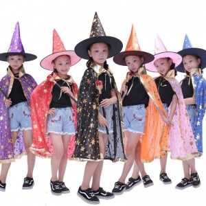 Alloween Children \\\\\'s volwassen feest verkleed Red en Black Double Face Stand Stand Collar Cape Hooded Cape Cape Costume Halloween Cosplay