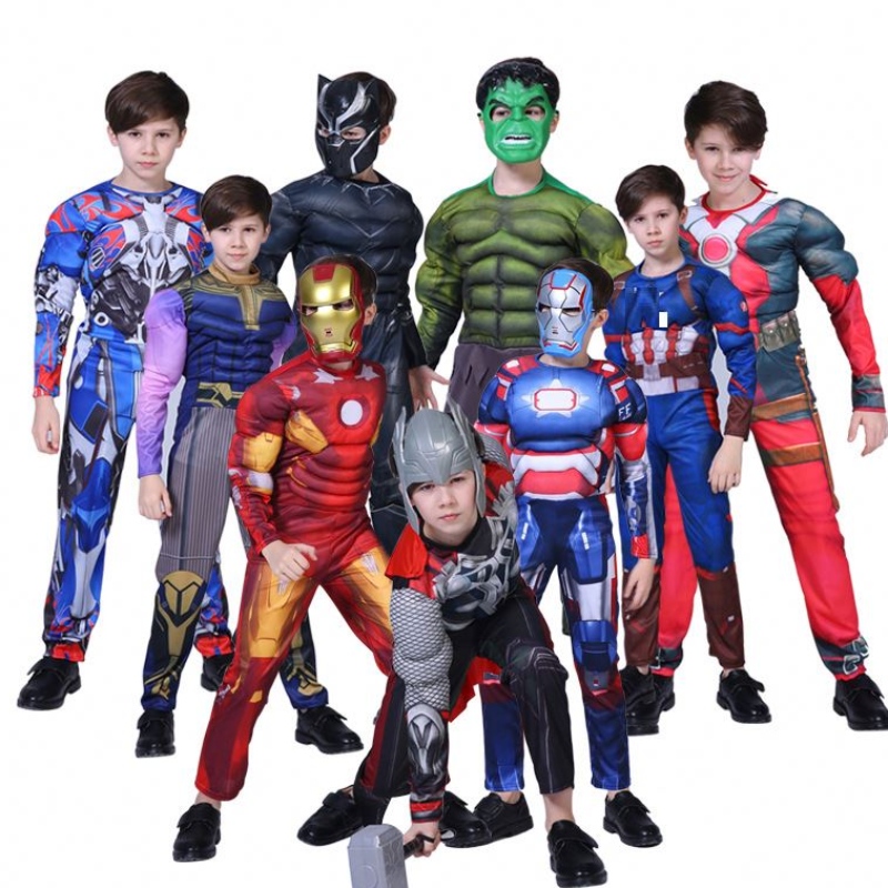 Groothandel Kinderen Performance Kleding Halloween Carnival Party Cosplay Cosplay Kostuums Lange mouwen Jumpsuits Kinderpakketten