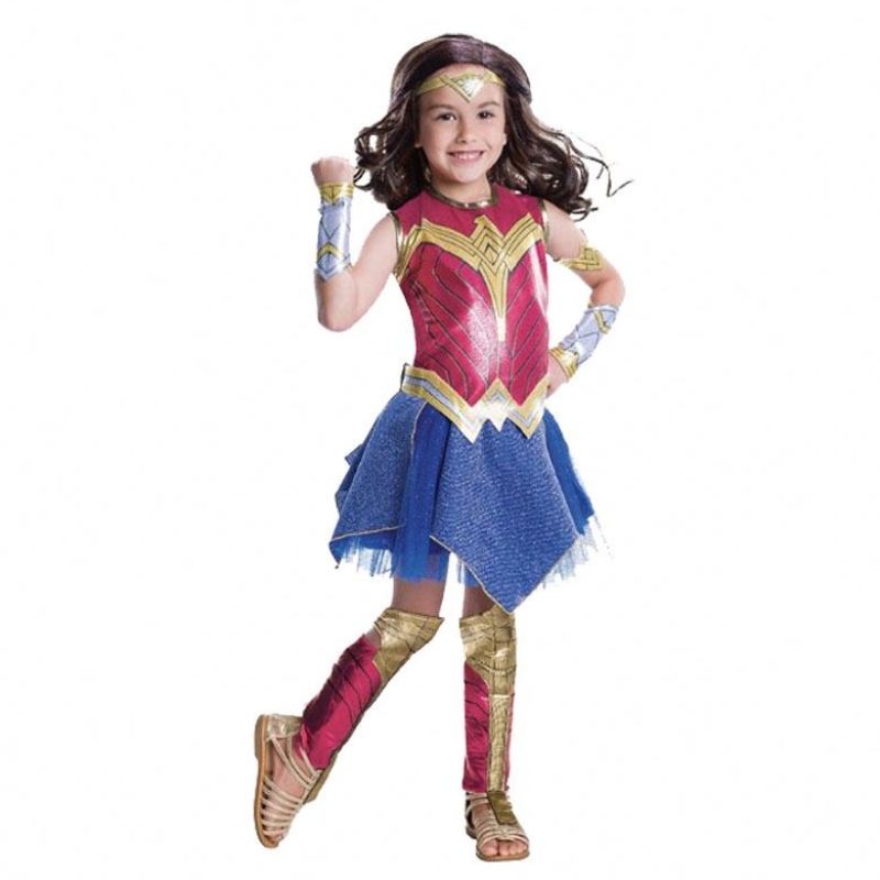 Wonder Girl -kostuumkinderen Kleed Superhero Cosplay Halloween -kostuum voor kinderen