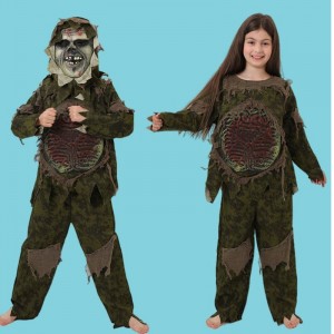 Kid \\\\ \'s Halloween Zombie Cosplay Boy Monster Kostuum Horror masker Zombie -kleding