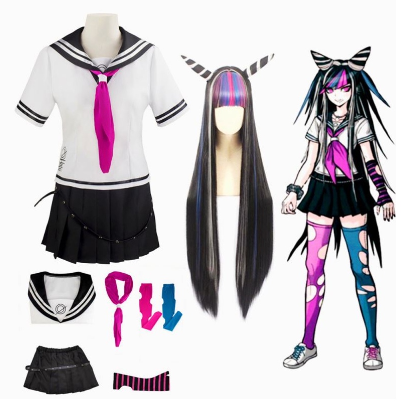 Anime super dangan ronpa 2 danganronpa ibuki mioda jurk uniform cosplay kostuum