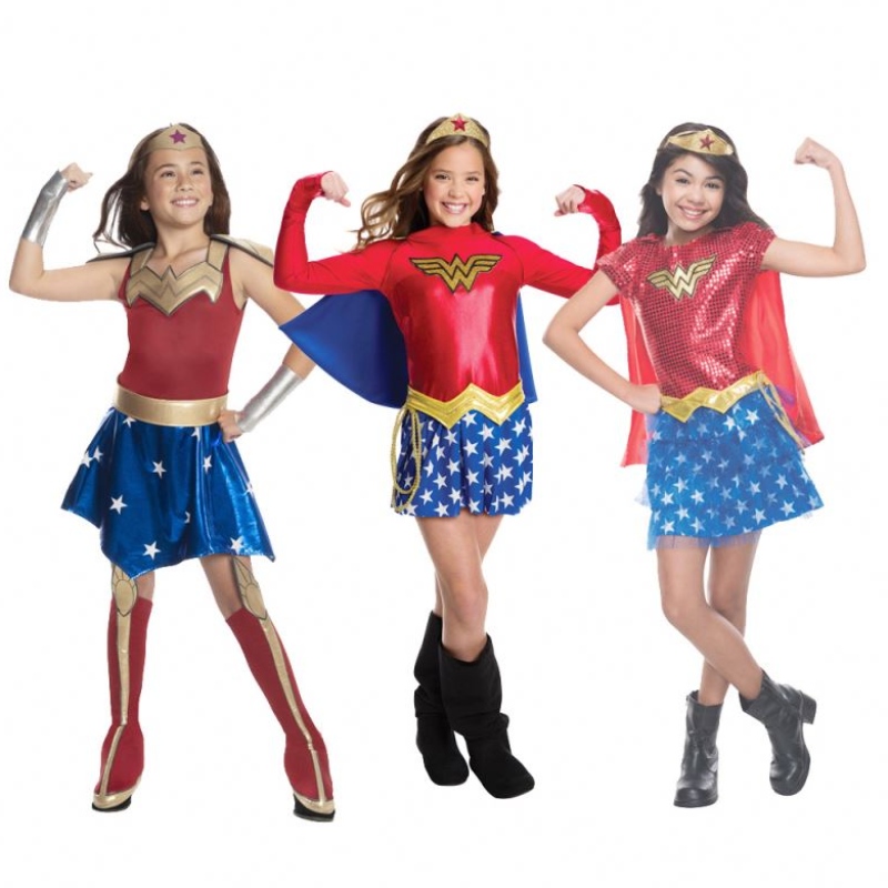 Kids Super Cosplay Kostuums Super Girls Jurk Superwoman Dress Super Halloween -kleding